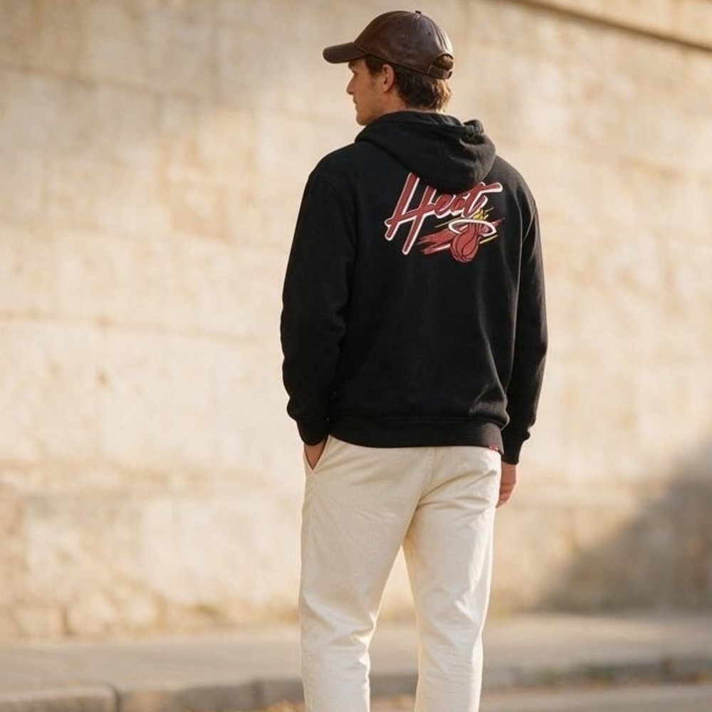 Miami Heat Hoodie Mens XL Black Ultra Game NBA Big Graphic Kangaroo Pockets